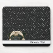 Pug Dog on Polka Dots Muismat (Voorkant)