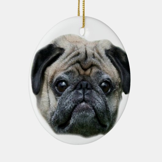 Pug dog ornamnet keramisch ornament (Rechts)