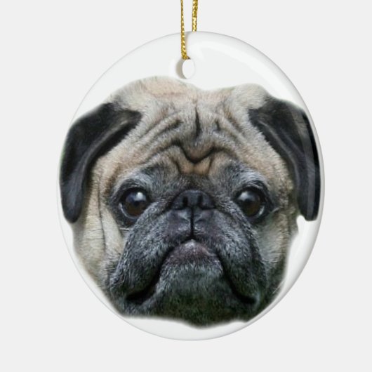 Pug dog ornamnet keramisch ornament (Links)