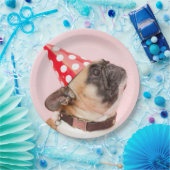 Pug Dog Party Disposable Paper Borden Papieren Bordje (Feest)