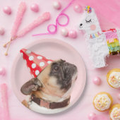 Pug Dog Party Disposable Paper Borden Papieren Bordje (Feest)