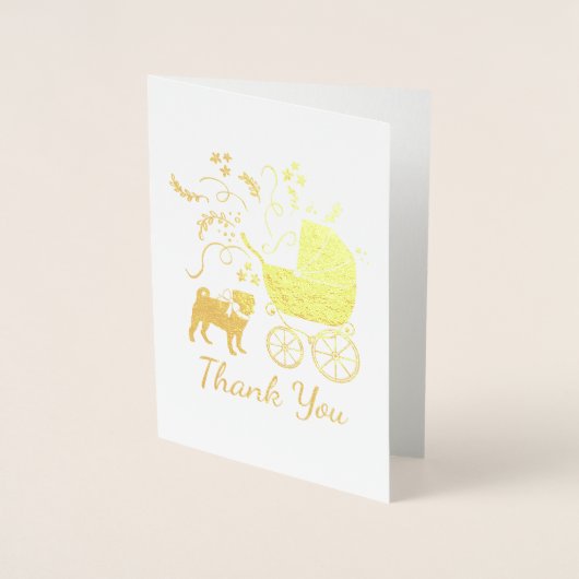 Pug Dog Party Theme Celebration Folie Kaarten (Voorkant)