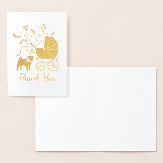 Pug Dog Party Theme Celebration Folie Kaarten (Display)