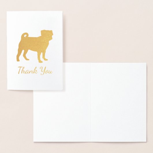 Pug Dog Party Theme Celebration Folie Kaarten (Display)