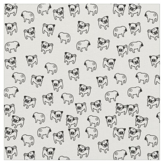 Pug dog patroon stof (Close Up)