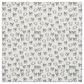 Pug dog patroon stof (Swatch)