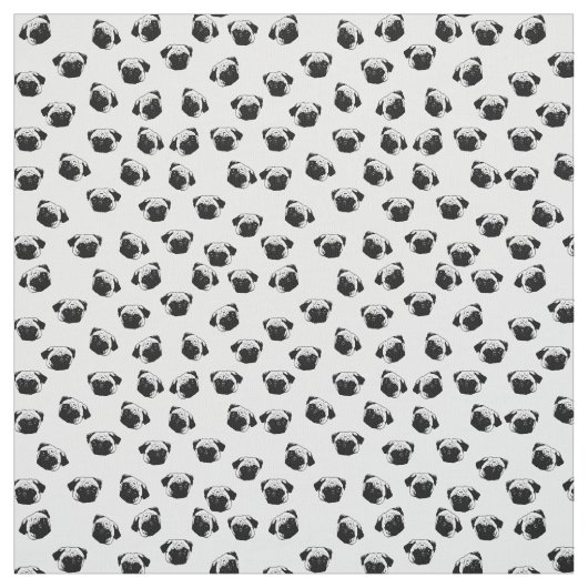Pug dog patroon stof (Swatch)