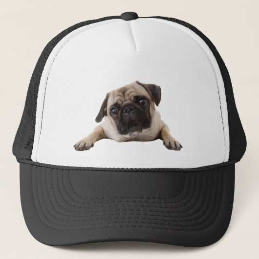 Pug Dog Pet Animal Custom Trucker Hat (Voorkant)