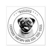 Pug Dog Pet Foto Rond Zelfinktende Stempel (Design)