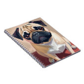 Pug Dog Pet Painting Notitieboek (Rechterzijde)