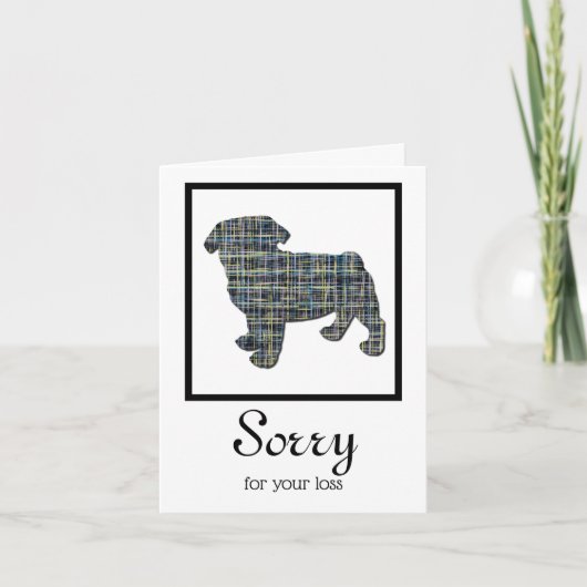 Pug Dog Pet Sympathia Card Kaart (Voorkant)