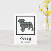Pug Dog Pet Sympathia Card Kaart (Gele Bloem)