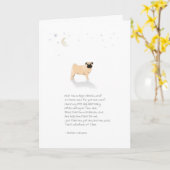 Pug Dog Pet Sympathy-Male-Insert Pet Name Kaart (Gele Bloem)