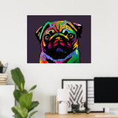 Pug Dog Poster (Thuiskantoor)