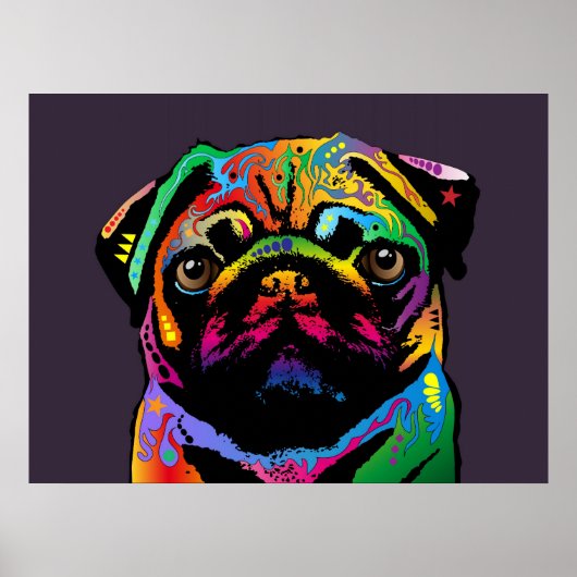 Pug Dog Poster (Voorkant)