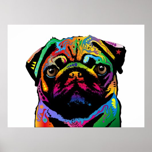 Pug Dog Poster (Voorkant)