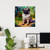 Pug Dog Poster (Thuiskantoor)