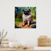 Pug Dog Poster (Keuken)