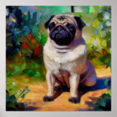 Pug Dog Poster (Voorkant)