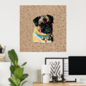 Pug Dog Print (Thuiskantoor)