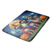 Pug Dog Pumpkin Halloween Grappig Badmat (Gekanteld)