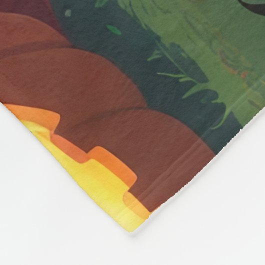 Pug Dog Pumpkin Halloween Grappig Fleece Deken (Hoek)