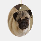 PUG DOG PUP KERAMISCH ORNAMENT (Rechts)