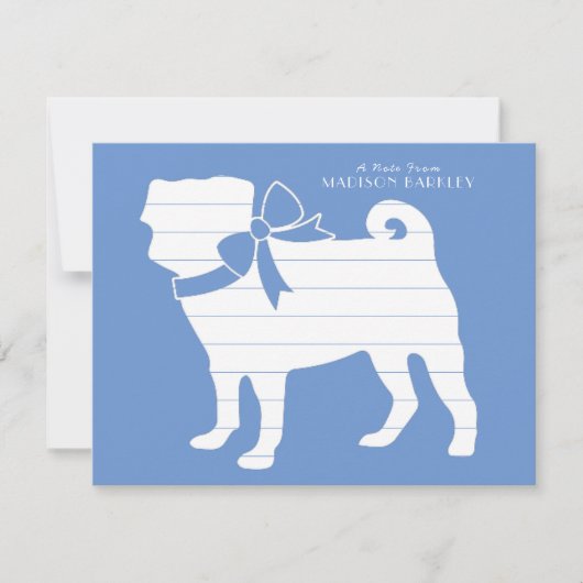 Pug Dog Puppy Bedankkaart (Voorkant)