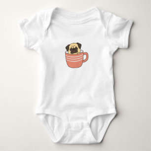Pug Dog Puppy Boy Friends Dogs in Mok Romper