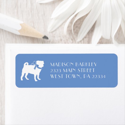 Pug Dog Puppy Etiket (Insitu)