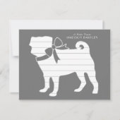 Pug Dog Puppy Hartelijk dank Bedankkaart (Voorkant)