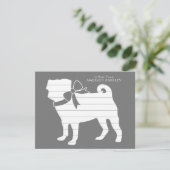 Pug Dog Puppy Hartelijk dank Bedankkaart (Staand voorkant)