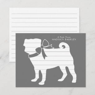 Pug Dog Puppy Hartelijk dank Bedankkaart