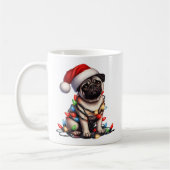 Pug Dog Puppy Kerstmis Koffiemok (Links)
