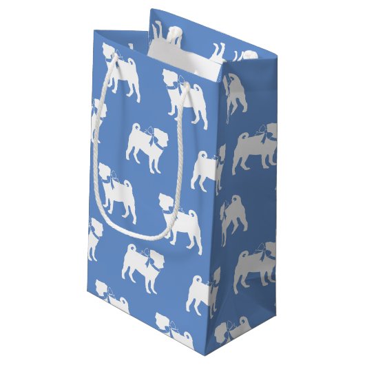 Pug Dog Puppy Klein Cadeauzakje (Achterkant Gekanteld)