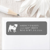 Pug Dog Puppy Label (Insitu)