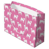 Pug Dog Puppy Large Gift Bag Groot Cadeauzakje (Achterkant Gekanteld)