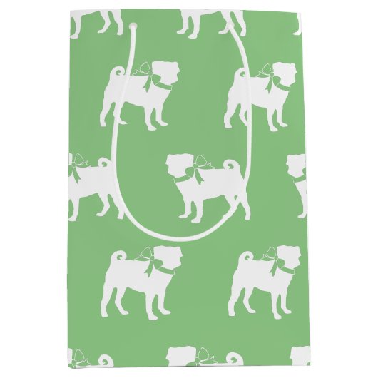 Pug Dog Puppy Medium Gift Bag Cadeauzakje (Voorkant)