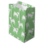 Pug Dog Puppy Medium Gift Bag Cadeauzakje (Achterkant Gekanteld)