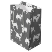 Pug Dog Puppy Medium Gift Bag Cadeauzakje (Achterkant Gekanteld)