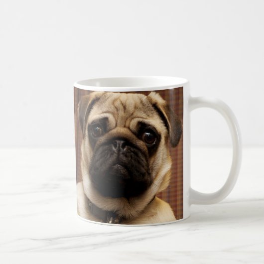 Pug Dog Puppy Mok Coffee Mok Cup (Rechts)