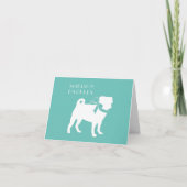 Pug Dog Puppy Note Card Notitiekaartje (Voorkant)