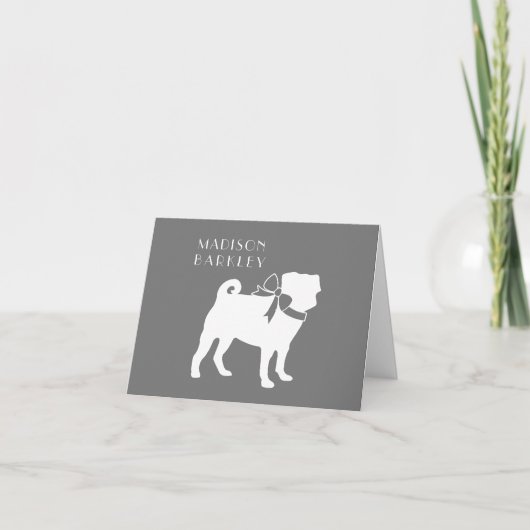Pug Dog Puppy Note Card Notitiekaartje (Voorkant)