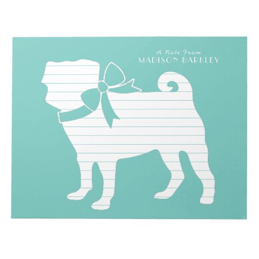 Pug Dog Puppy Notepad Notitieblok (Voorkant)