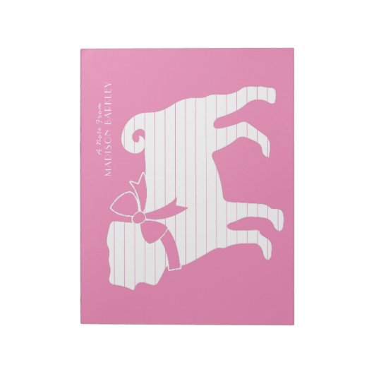 Pug Dog Puppy Notepad Notitieblok (Linkerzijde)