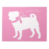 Pug Dog Puppy Notepad Notitieblok (Voorkant)