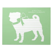 Pug Dog Puppy Notepad Notitieblok (Voorkant)