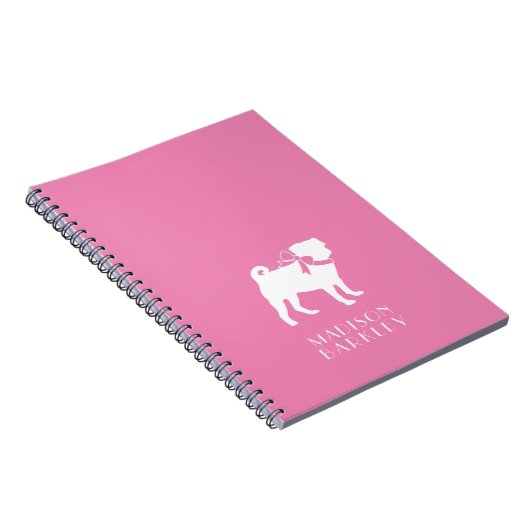 Pug Dog Puppy Notitieboek (Rechterzijde)