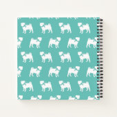 Pug Dog Puppy Notitieboek (Achterkant)