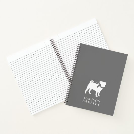 Pug Dog Puppy Notitieboek (Binnen)